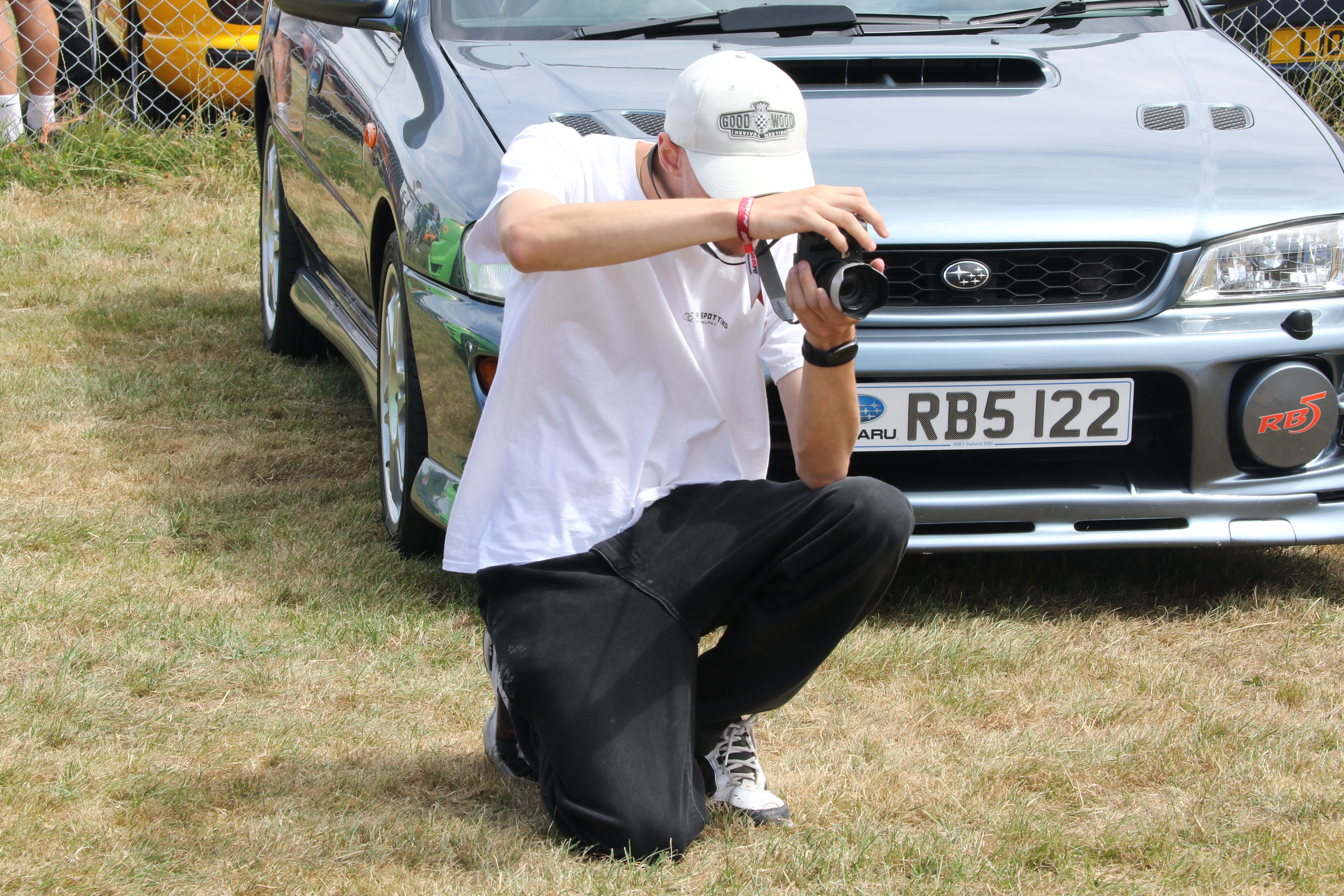 Photographing cars at an automotive event